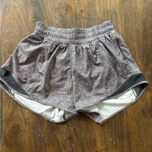 Lululemon size 4 tall shorts - black and grey - excellent condition